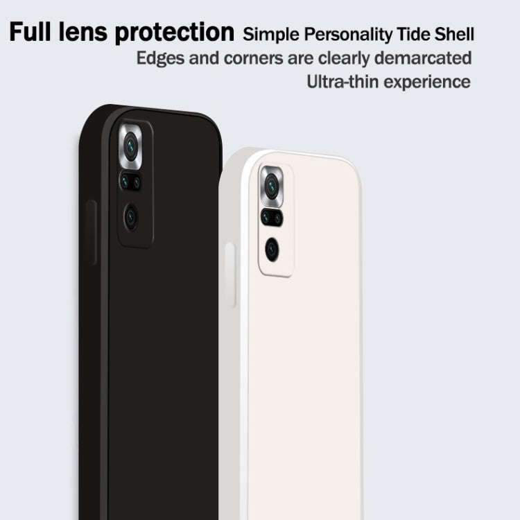 For Xiaomi Redmi Note 10 Pro Solid Color Imitation Liquid Silicone Straight Edge Dropproof Full C...