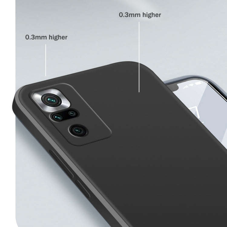For Xiaomi Redmi Note 10 Pro Solid Color Imitation Liquid Silicone Straight Edge Dropproof Full C...