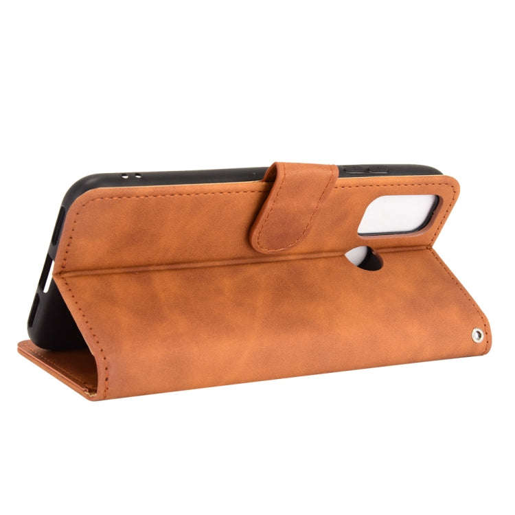 For Oukitel C23 Pro Solid Color Skin Feel Magnetic Buckle Horizontal Flip Calf Texture PU Leather...