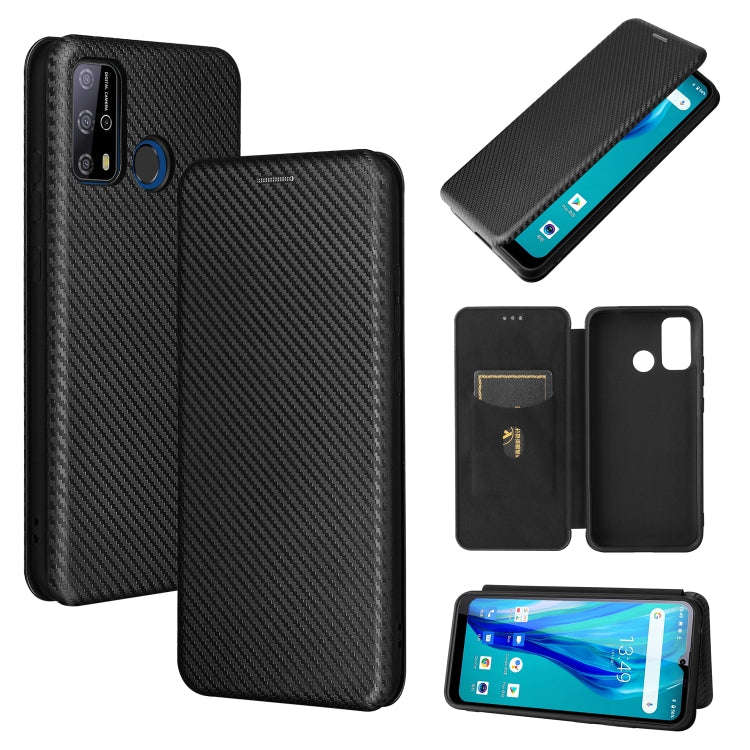 For Oukitel C23 Pro Carbon Fiber Texture Horizontal Flip TPU + PC + PU Leather Case with Card Slo...