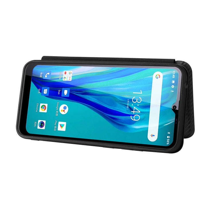 For Oukitel C23 Pro Carbon Fiber Texture Horizontal Flip TPU + PC + PU Leather Case with Card Slo...
