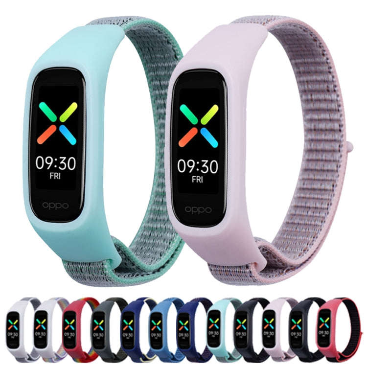 For OPPO Watch Nylon Watch Band(Black)