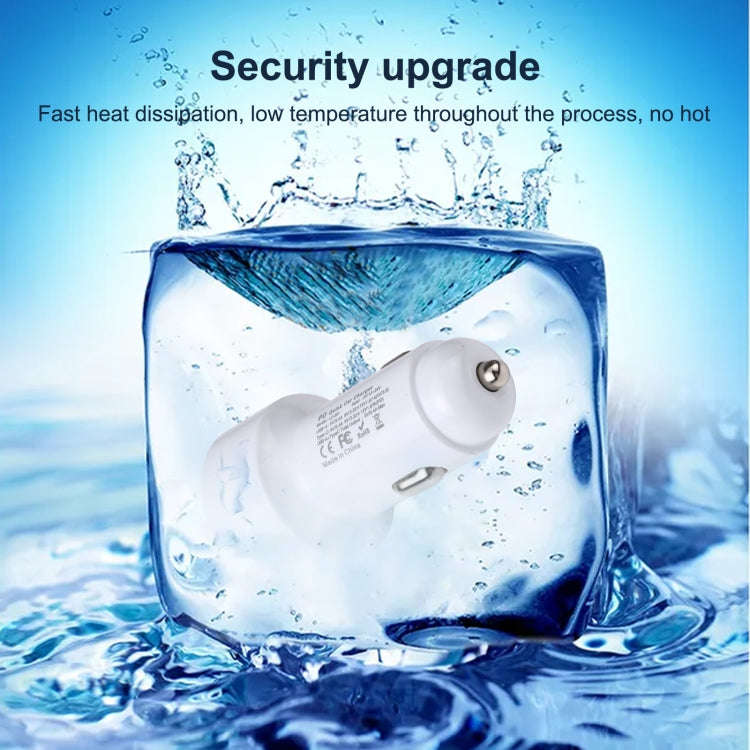 LZ-201 PD 20W USB-C / Type-C + QC 3.0 USB Mini Fast Car Charger(Black)