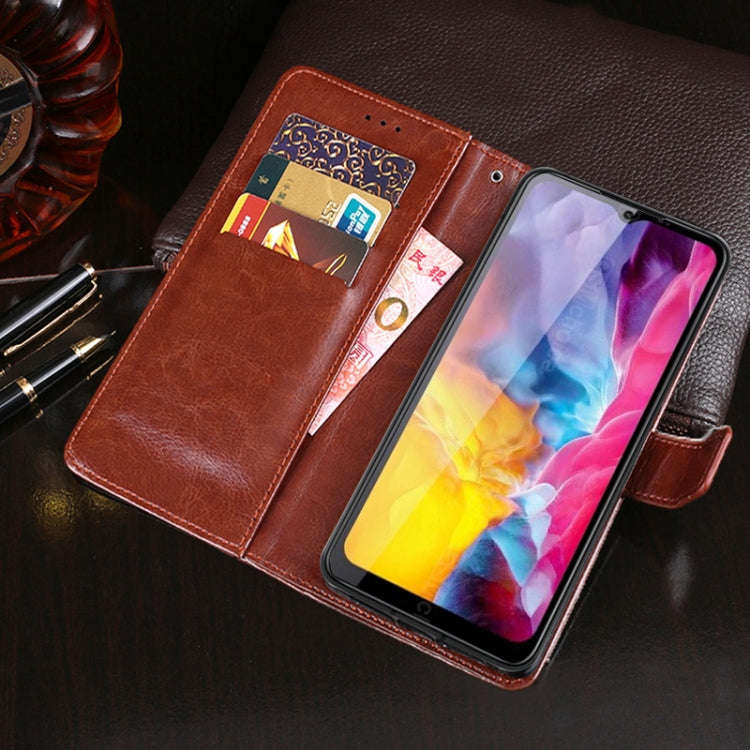 For Oukitel C23 Pro idewei Crazy Horse Texture Horizontal Flip Leather Case with Holder & Card Sl...