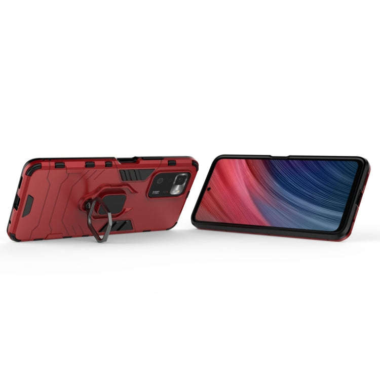 For Xiaomi Redmi Note 10 Pro 5G Shockproof PC + TPU Protective Case with Magnetic Ring Holder(Red)