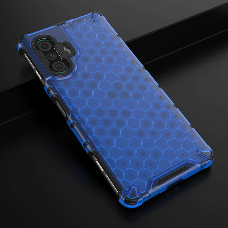 For Xiaomi Redmi K40 Gaming Shockproof Honeycomb PC + TPU Protective Case(Blue)