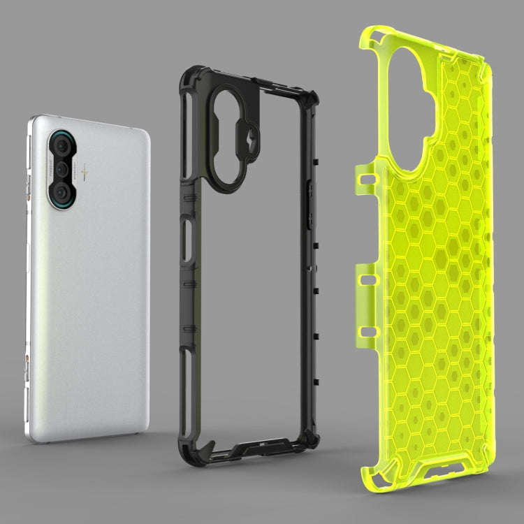 For Xiaomi Redmi K40 Gaming Shockproof Honeycomb PC + TPU Protective Case(Blue)
