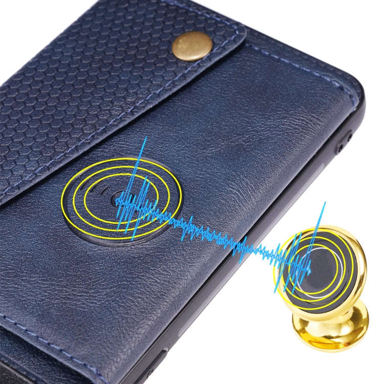 For Xiaomi Redmi Note 10 5G Double Buckle PU + TPU Shockproof Magnetic Protective Case with Card ...