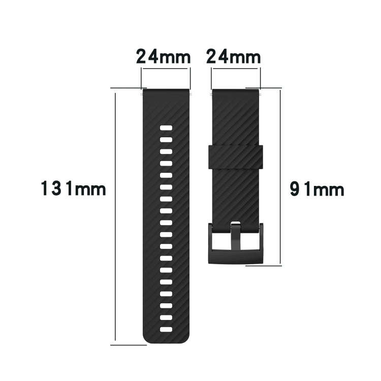 For Suunto 7 24mm Two-color Silicone Watch Band(Black Lime Green)