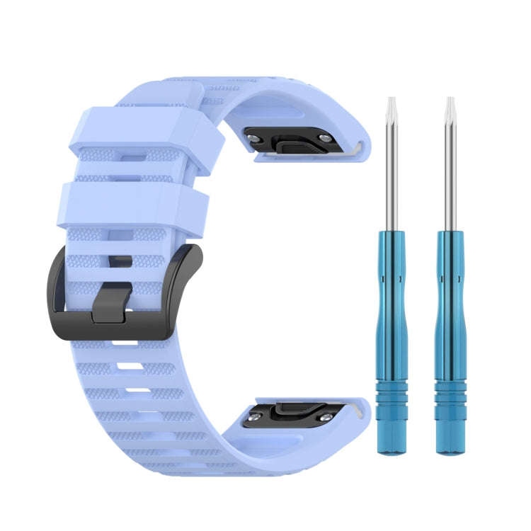For Garmin Fenix 6 22mm Smart Watch Quick Release Silicon Watch Band(Chrysanthemum Blue)