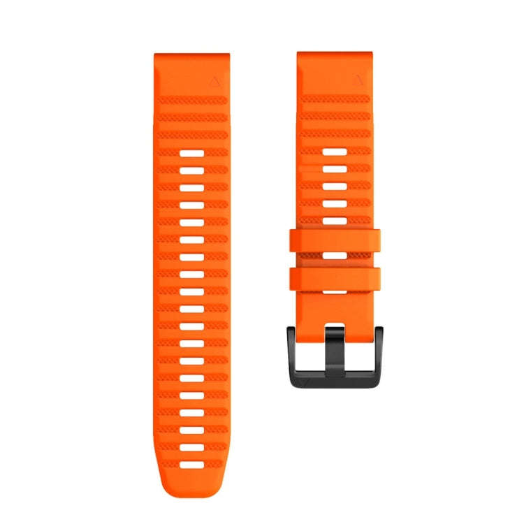 For Garmin Fenix 7X / 6X 26mm Smart Watch Quick Release Silicon Watch Band(Orange)
