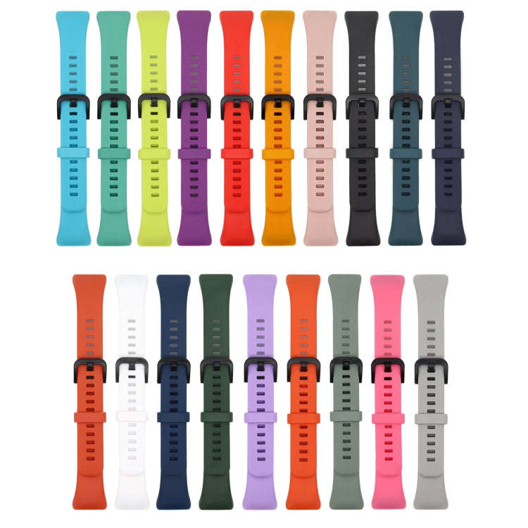 For Honor Band 6 Pure Color Silicone Watch Band(Dark Green)