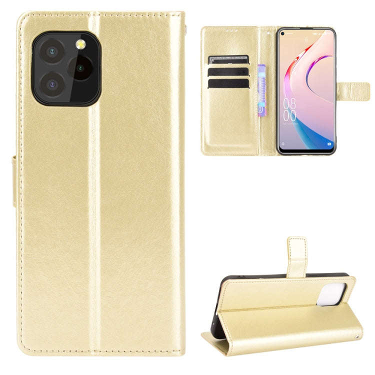 For Oukitel C21 Pro Crazy Horse Texture Horizontal Flip Leather Case with Holder & Card Slots & L...