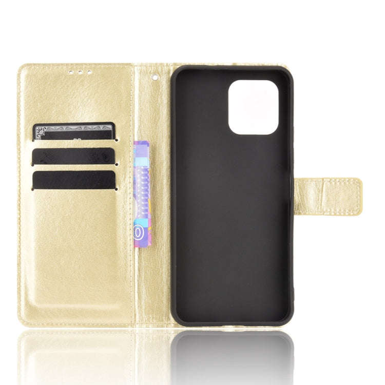For Oukitel C21 Pro Crazy Horse Texture Horizontal Flip Leather Case with Holder & Card Slots & L...