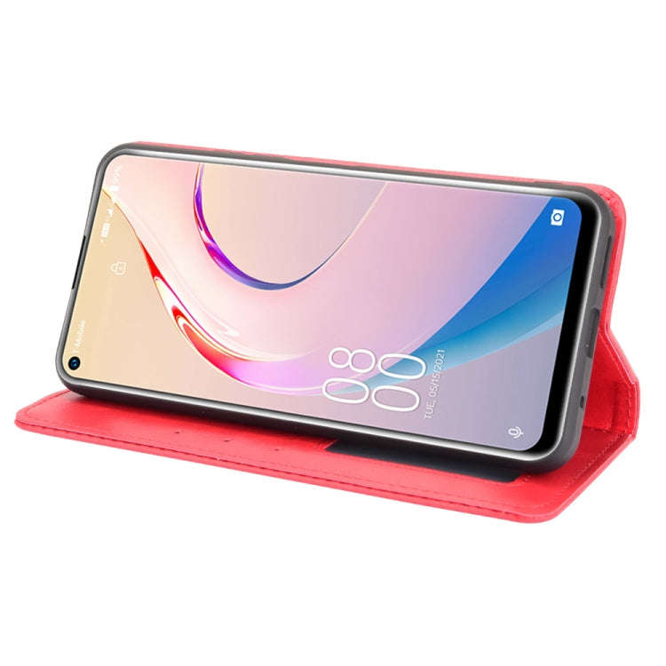For Oukitel C21 Pro Magnetic Buckle Retro Crazy Horse Texture Horizontal Flip Leather Case with H...