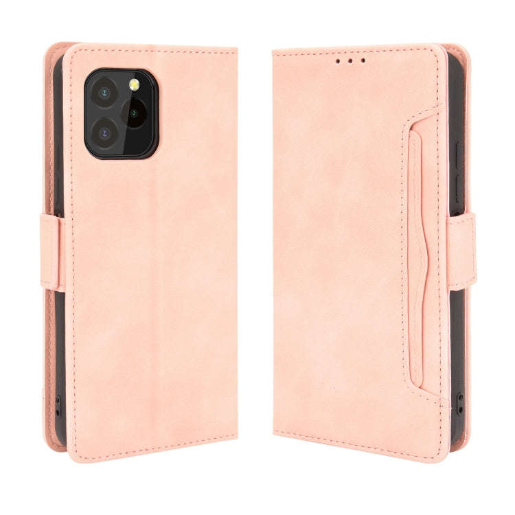 For Oukitel C21 Pro Skin Feel Calf Pattern Horizontal Flip Leather Case with Holder & Card Slots ...