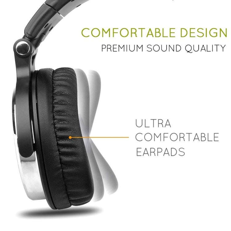 OneOdio Pro-10 Head-mounted Noise Reduction Wired Headphone with Microphone, Color:Black