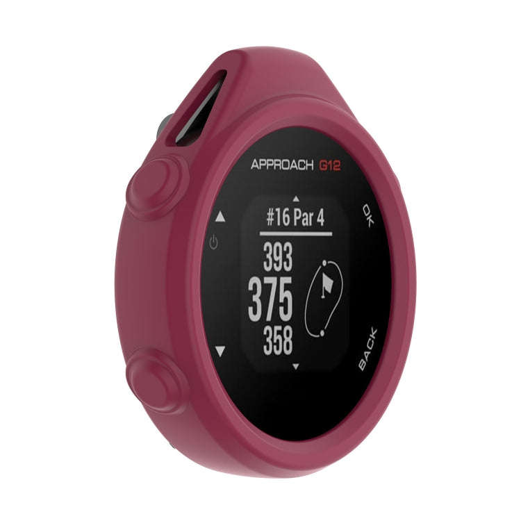For Garmin Approach G12 Silicone Protective Case Cover(Wine Red)