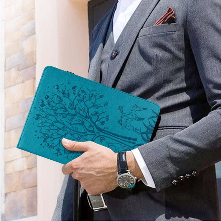 For Huawei MatePad Pro 10.8 2021 Tree & Deer Pattern Pressed Printing Horizontal Flip PU Leather ...