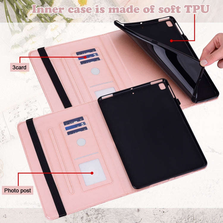 For Huawei MatePad Pro 10.8 2021 Tree & Deer Pattern Pressed Printing Horizontal Flip PU Leather ...