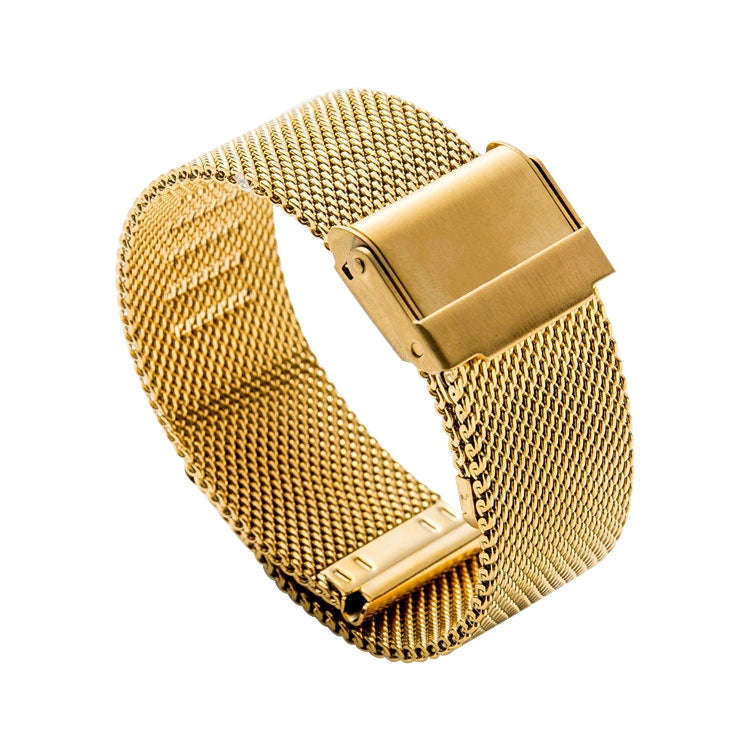 20mm 304 Stainless Steel Double Buckles Watch Band(Gold)
