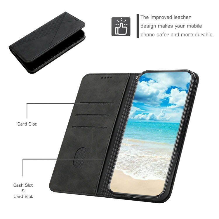 For Xiaomi Redmi Note 10 4G Diamond Pattern Splicing Skin Feel Magnetic Horizontal Flip Leather C...