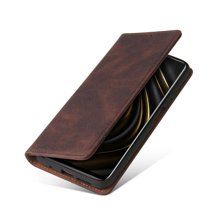 For Xiaomi Redmi Note 10 Simple Suction Closure Horizontal Flip Leather Case with Holder & Card S...