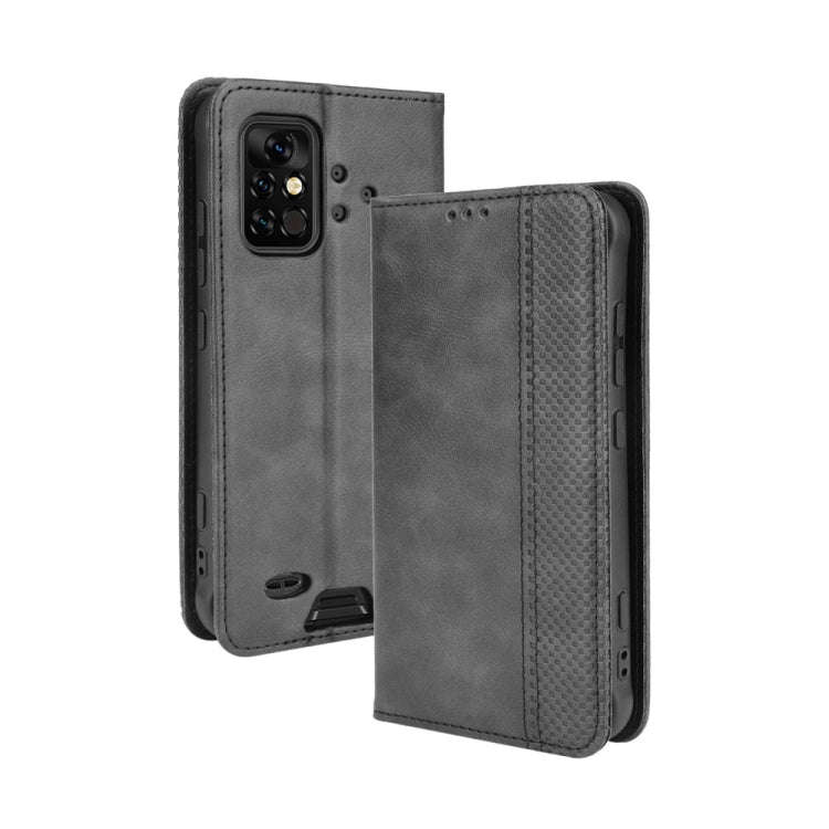 For UMIDIGI Bison Pro Magnetic Buckle Retro Pattern Horizontal Flip Leather Case with Holder & Ca...