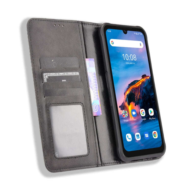 For UMIDIGI Bison Pro Magnetic Buckle Retro Pattern Horizontal Flip Leather Case with Holder & Ca...