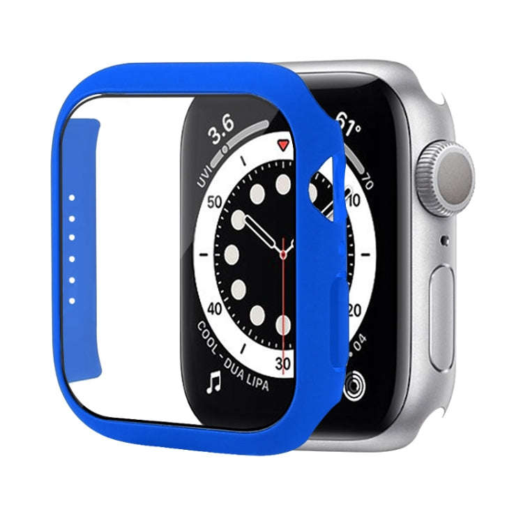 Shockproof PC Protective Case with Tempered Glass Film For Apple Watch Series 9 / 8 / 7 41mm(Dark...