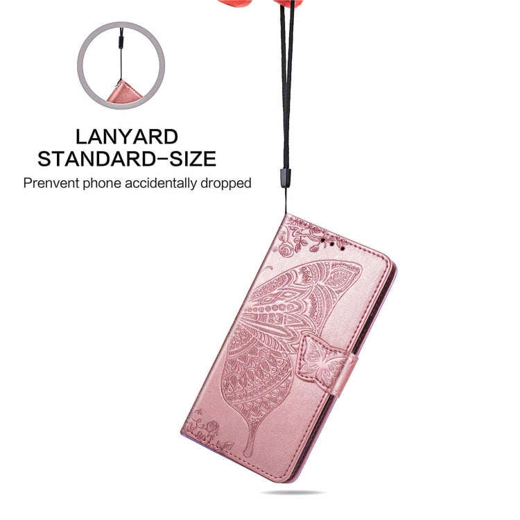For Oukitel C21 Pro Butterfly Love Flower Embossed Horizontal Flip Leather Case with Holder & Car...