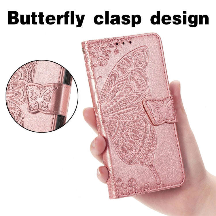 For Oukitel C21 Pro Butterfly Love Flower Embossed Horizontal Flip Leather Case with Holder & Car...