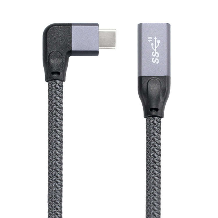 100W USB-C / Type-C Elbow Male to USB-C / Type-C Female Full-function Data Extension Cable, Cable...