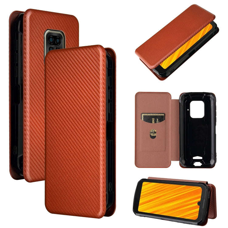 For Doogee S59 / S59 Pro Carbon Fiber Texture Horizontal Flip TPU + PC + PU Leather Case with Car...