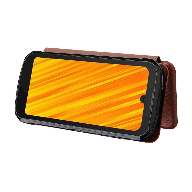 For Doogee S59 / S59 Pro Carbon Fiber Texture Horizontal Flip TPU + PC + PU Leather Case with Car...