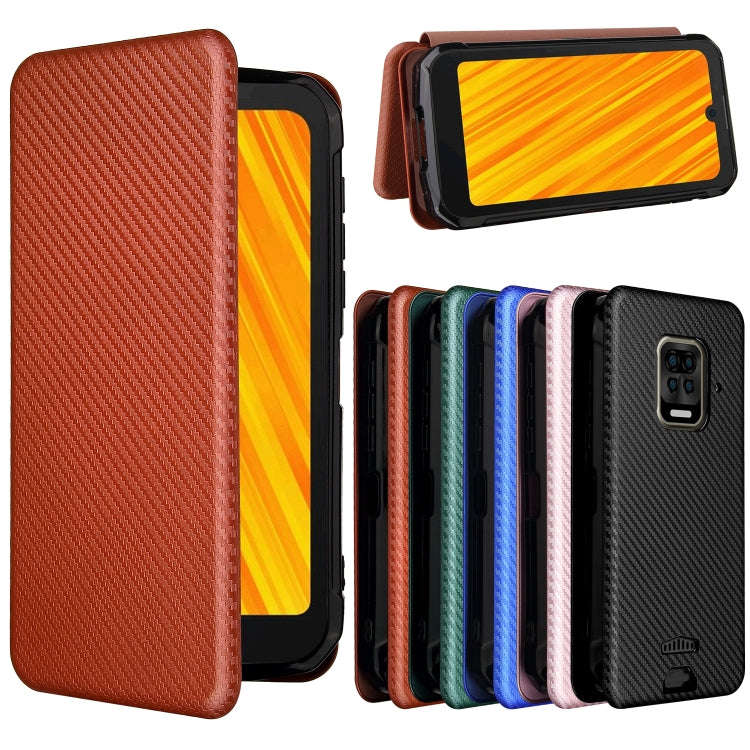 For Doogee S59 / S59 Pro Carbon Fiber Texture Horizontal Flip TPU + PC + PU Leather Case with Car...