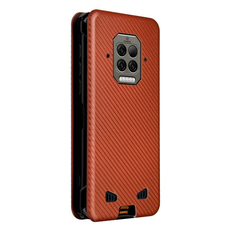 For Doogee S86 / S86 Pro Carbon Fiber Texture Horizontal Flip TPU + PC + PU Leather Case with Car...