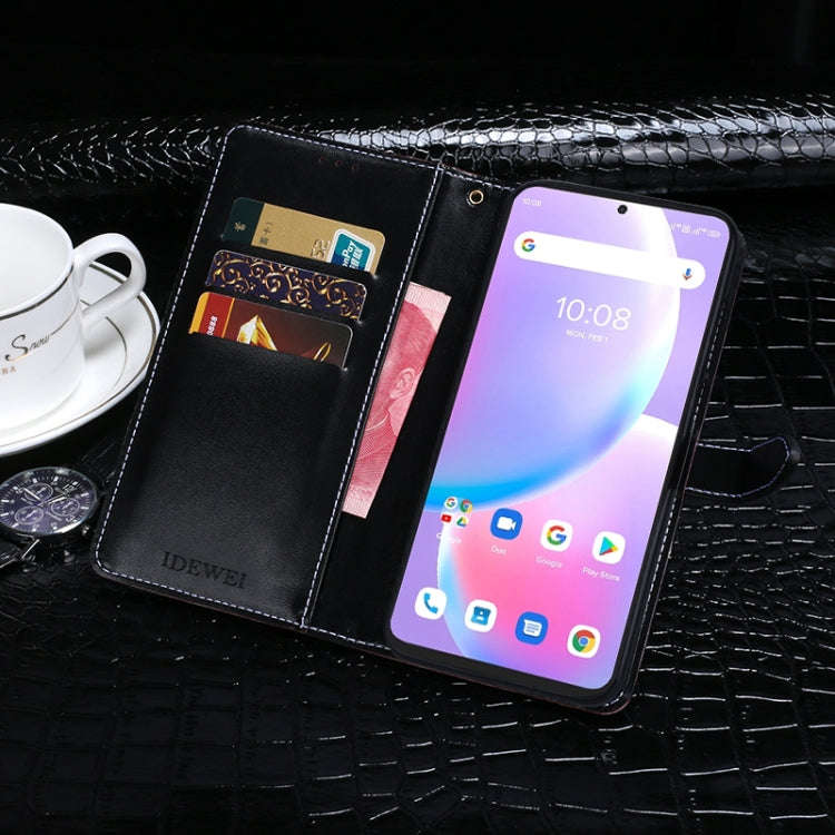 For UMIDIGI A11 Pro Max idewei Crocodile Texture Horizontal Flip Leather Case with Holder & Card ...