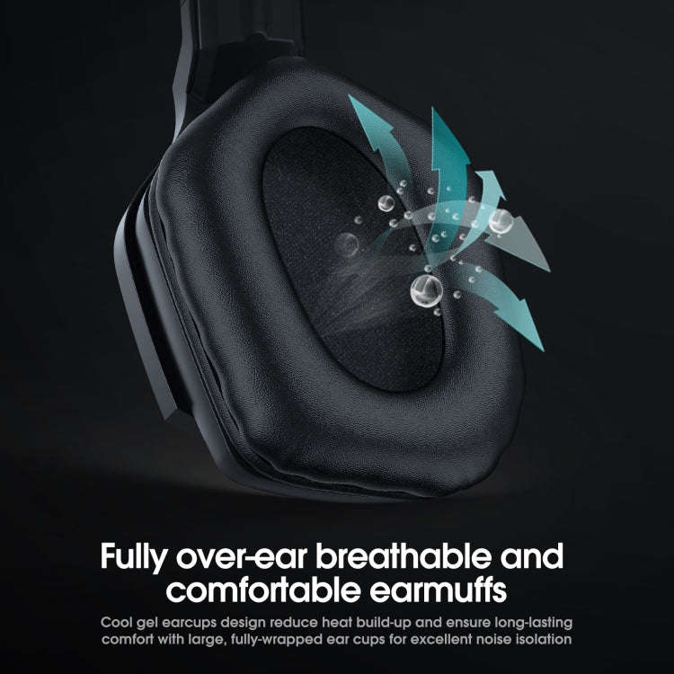 ONIKUMA B60 Bluetooth 5.0 Adjustable Strong Bass Gaming Wireless Bluetooth Headset with Microphon...