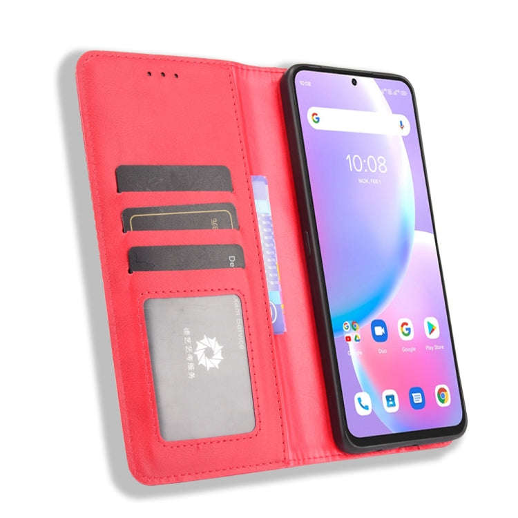 For Umidigi A11 Pro Max Magnetic Buckle Retro Crazy Horse Texture Horizontal Flip Leather Case wi...