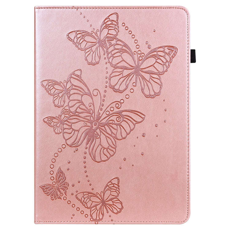 For Huawei MatePad 11 2021 Embossed Butterfly Pattern Horizontal Flip Leather Tablet Case(Pink)