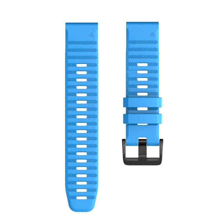 For Garmin Fenix 6X 26mm Silicone Smart Watch Watch Band(Sky Blue)