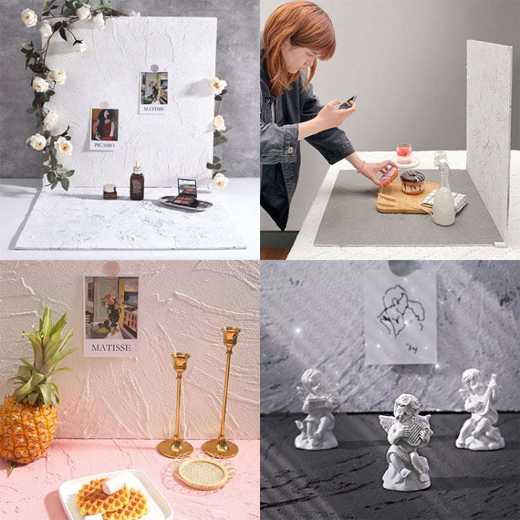 60 x 60cm Retro PVC Cement Texture Board Photography Backdrops Board(Soot Pink)