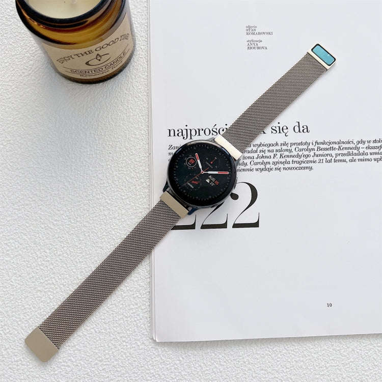 20mm Two Sections Milan Steel Watch Band(Gold)