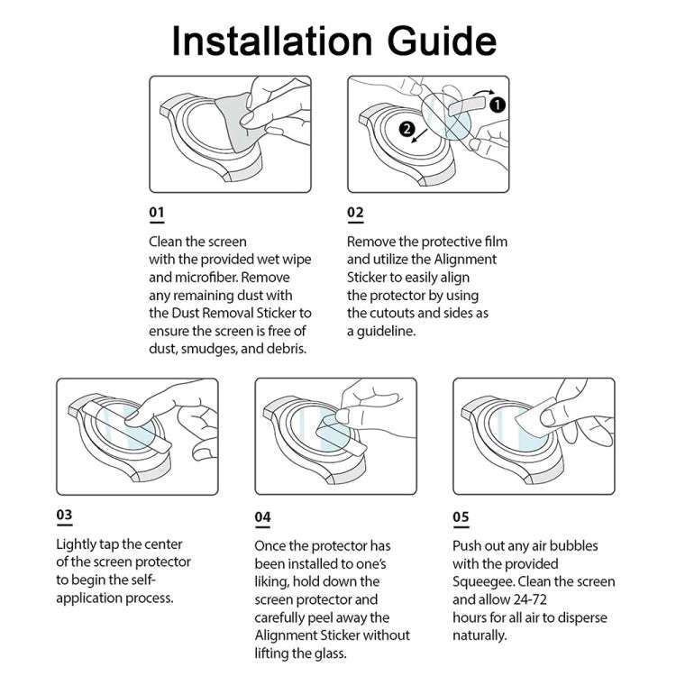 D33mm 10 PCS TPU Round HD Soft Hydrogel Film Watch Screen Protector