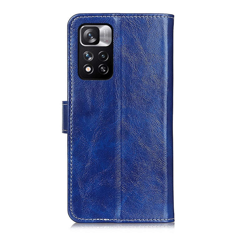 For Xiaomi Redmi Note 11 Pro / Redmi Note 11 Pro+ 5G / Mi 11i Retro Crazy Horse Texture Horizonta...