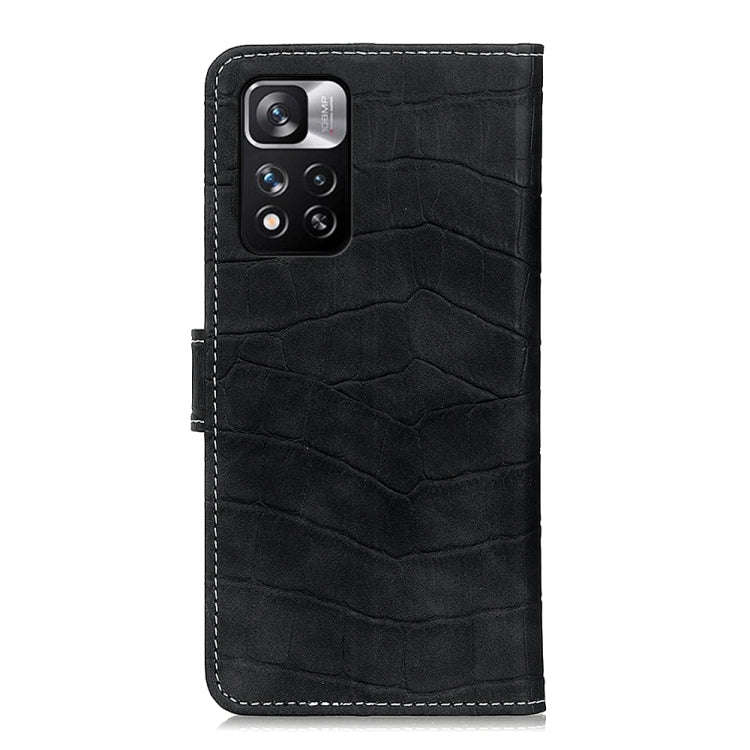 For Xiaomi Redmi Note 11 Pro / Redmi Note 11 Pro+ 5G / Mi 11i Magnetic Crocodile Texture Horizont...