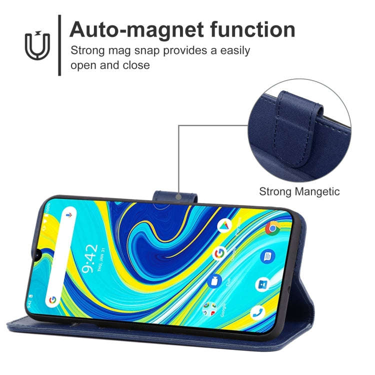 Leather Phone Case For UMIDIGI A7 Pro(Blue)