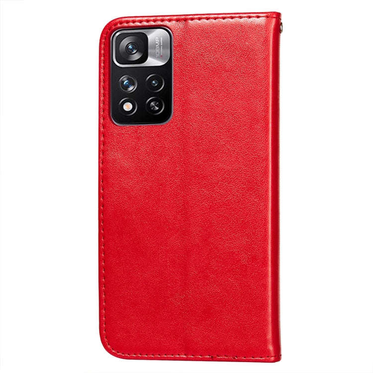 For Xiaomi Redmi Note 11 Pro Solid Color Leather Phone Case with Holder & Card Slots & Wallet & L...