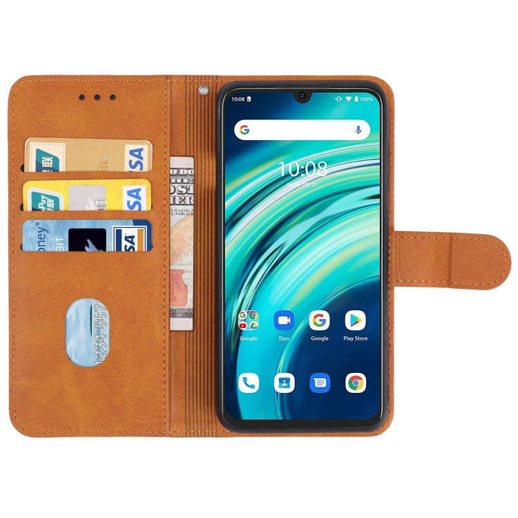 Leather Phone Case For UMIDIGI A9 Pro / A9 Pro 2021 (Brown)